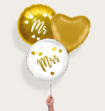 Ballonnentros Mr & Mrs Goud Wit