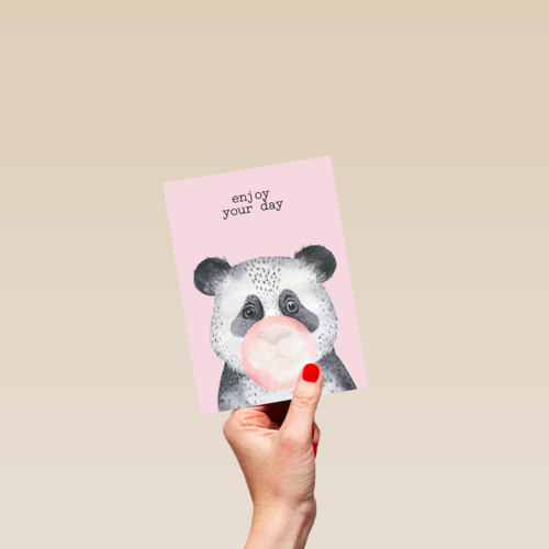 verjaardag kaart hip panda enjoy your day