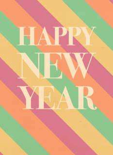 Nieuwjaar kaart happy new year