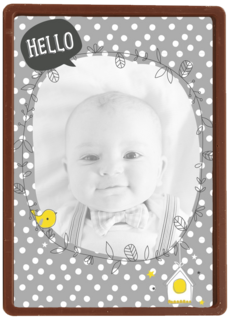 fotokaart hello klein baby kindje