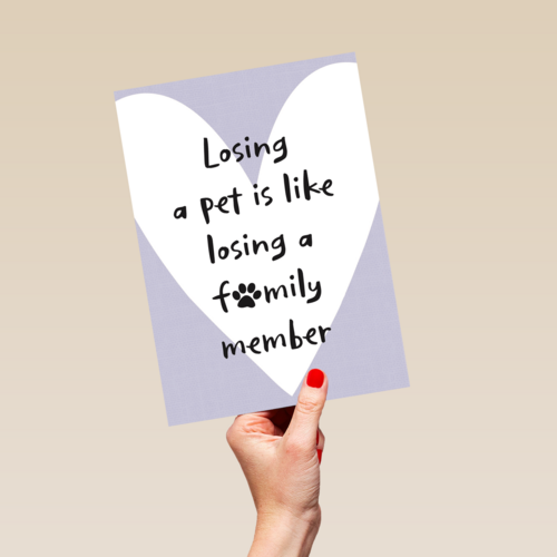oosing pet like loosing familyl
