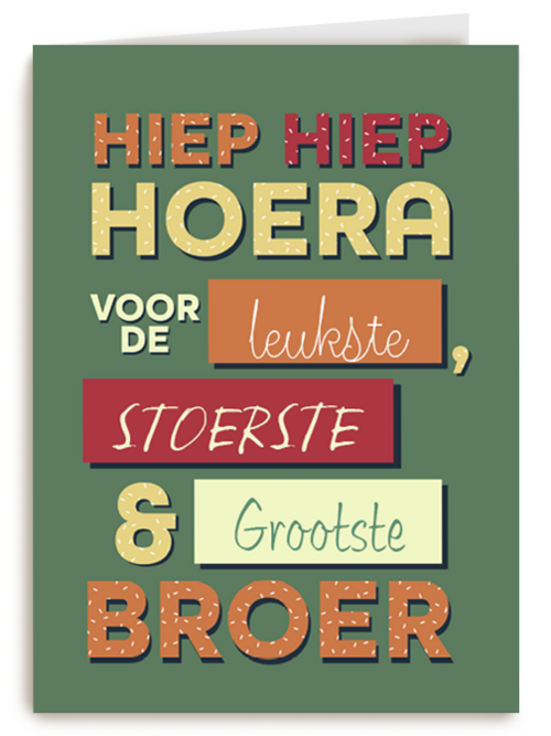 een verjaardagskaart voor een broer