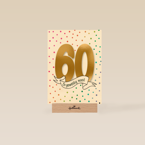 verjaardagskaart 60 en zo geweldig mooi
