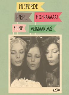 fotokaart hiperdepiep hoeraaaaa fijne verjaardag