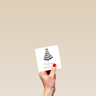 hallmark kerstkaart kerstboom met ster