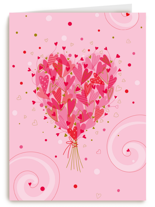 Kaart Hallmark | Liefde | Liefde Kaart Bloemenhart Boeket
