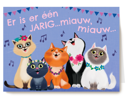 Er is er een jarig Miauw Miauw