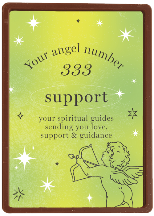 Chocolade Kaart | Hallmark | Angel Numbers 333 Support Stijlvol