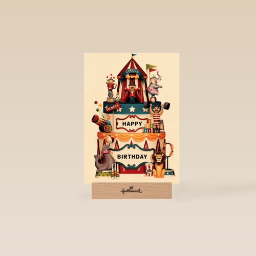 verjaardag kaart folio happy birthday circus