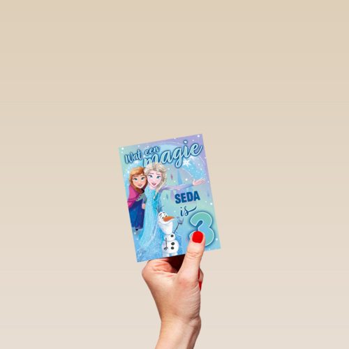 Wat een magie verjaardagskaart Frozen