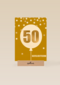 Verjaardagskaart leeftijden 50 ballon