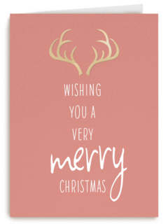 Kerstkaart hip Wishing you a very merry christmas