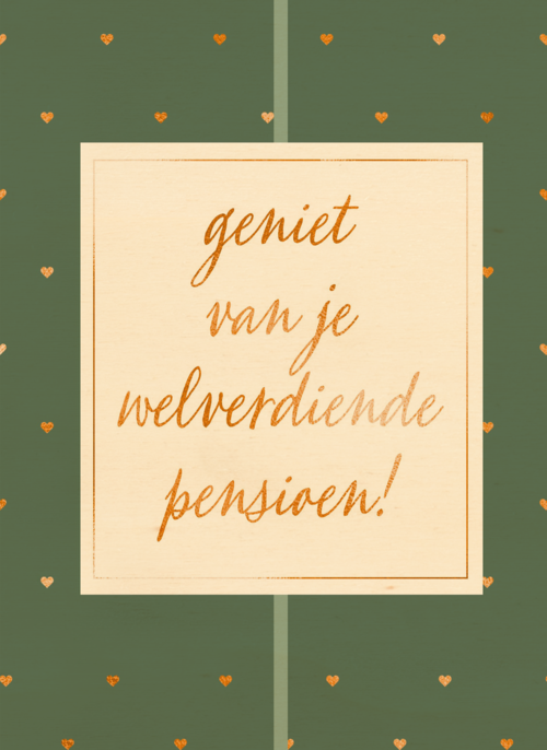 Houten Kaart Pensioen | Houten Kaart Hallmark | Pensioen | Geniet Van De Welverdiende Pensioen