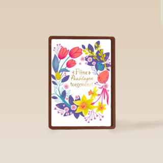 pasen kaart klassiek fijne paasdagen toegewenst