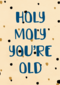 Verjaardag man grappig Holy moly you are old