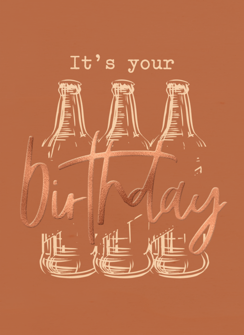 Houten Kaart Verjaardagskaarten | Its Your Birthday With Beer