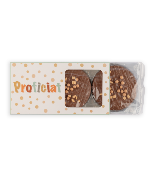 Proficiat Stroopwafels Melk Zeezout Fudge 4 stuks