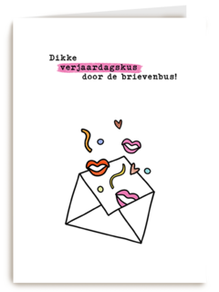 Verjaardagskaart Verjaardagskus Door De Brievenbus