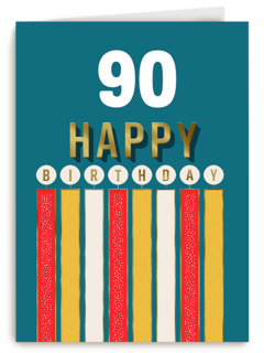 Verjaardagskaart Happy Birthday kaarsjes leeftijd