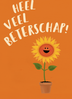 heel veel beterschap zingt de zonnebloem