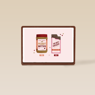 Liefde kaart peanut butter and chocolate