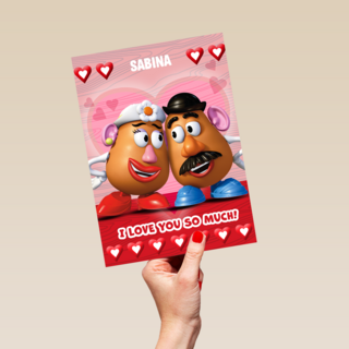 Toy Story liefde kaart Mr en Mrs Potatohead
