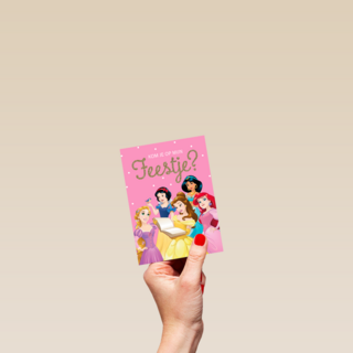 Uitnodiging kinderfeestje Disney prinsessen
