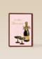 nieuwjaar kaart champagne bubbels