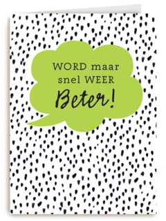 Beterschapskaart wolkje Word maar snel weer beter