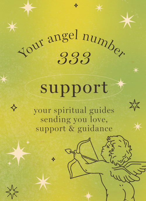 Houten Kaart | Angel Numbers 333 Support Stijlvol
