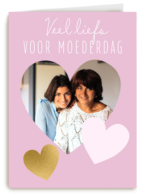 moederdag fotokaart veel liefs voor moederdag