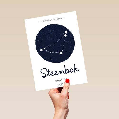 sterrenbeeld kaart steenbok aanpasbare tekst