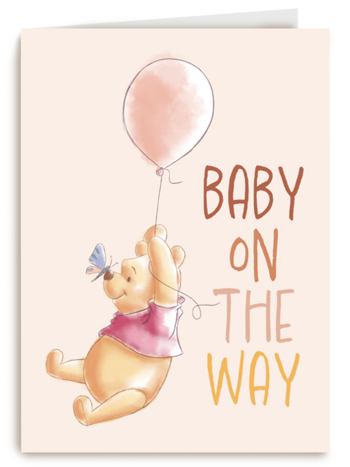 Baby on the way met Winnie the Pooh