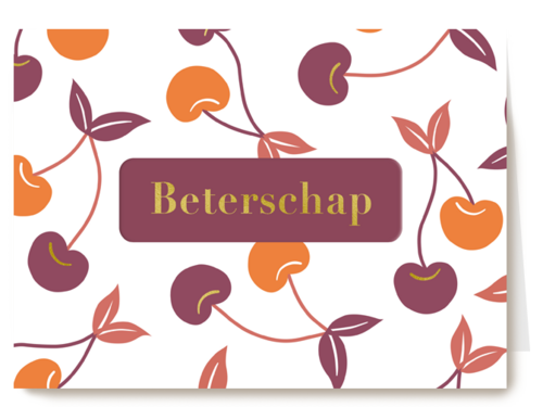 Beterschapskaart gekleurde kersen