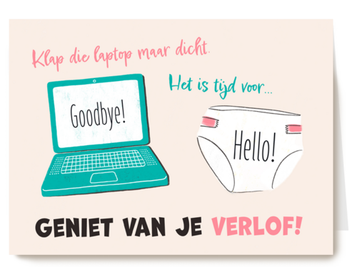 Zwangerschapskaart begin verlof