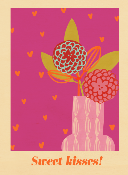 Houten Kaart Liefde Valentijn | Houten Kaart Hallmark | Liefde Valentijn | Valentijnskaart Secret Kisses