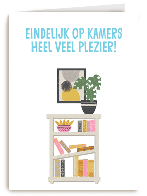 Kaart Hallmark | Felicitatie Nieuwe Woning Op Kamers | Verhuisd Kaart Eindelijk Op Kamers