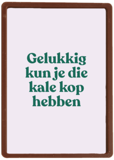 verjaardag kaart andc grappig gelukkig kun je die kale kop hebben