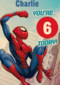 Spiderman verjaardagskaart 6 today
