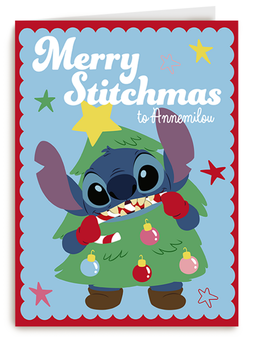Kerstkaart Hallmark | Disney Merry Stitchmas Kerstboom