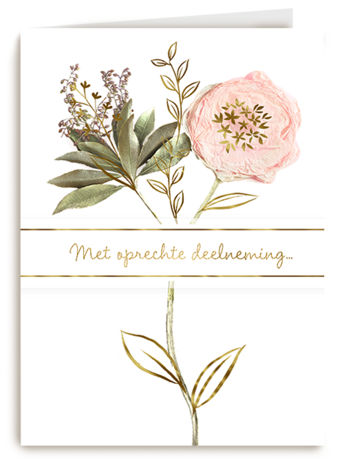 Kaart Hallmark | Condoleance Kaarten Herinnering | Condoleance Oprechte Deelneming Bloem
