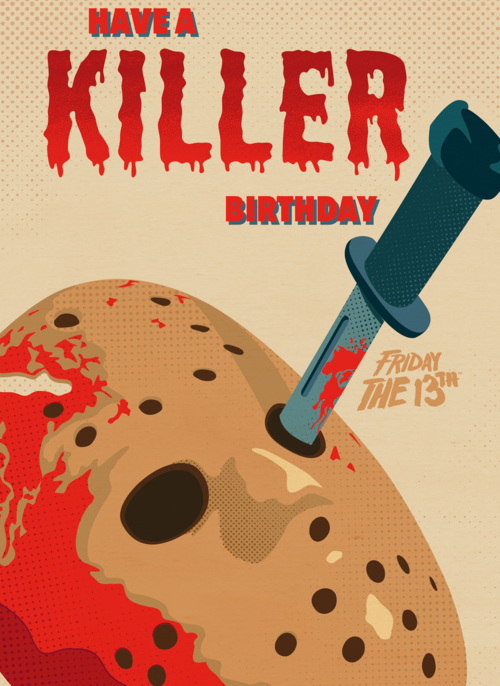 Houten Kaart Verjaardagskaarten | Have A Killer Jason Birthday
