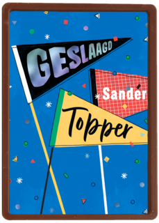Geslaagd topper vlaggen