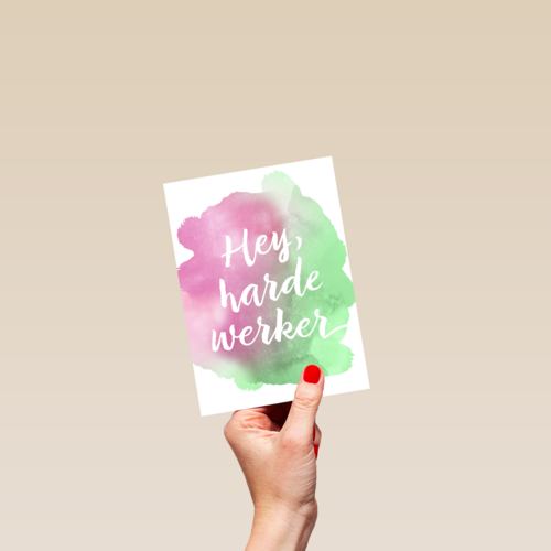 harde werker op aquarel