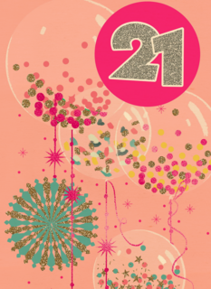 ballonnen met confetti voor 21ste verjaardag
