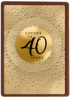 Verjaardagskaart leeftijden 40 Cheers to forty years goud