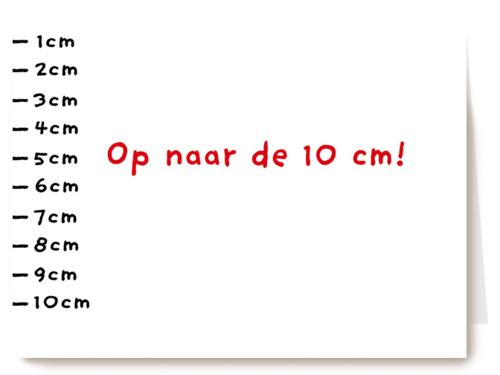 op naar de 10 cm