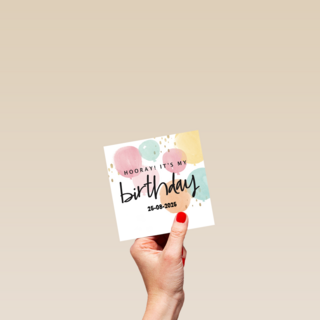 watercolor hooray birthday