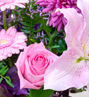 Boeket Bloemen Lovely Lila