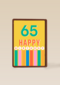 Kleurige 65 jaar verjaardagskaart